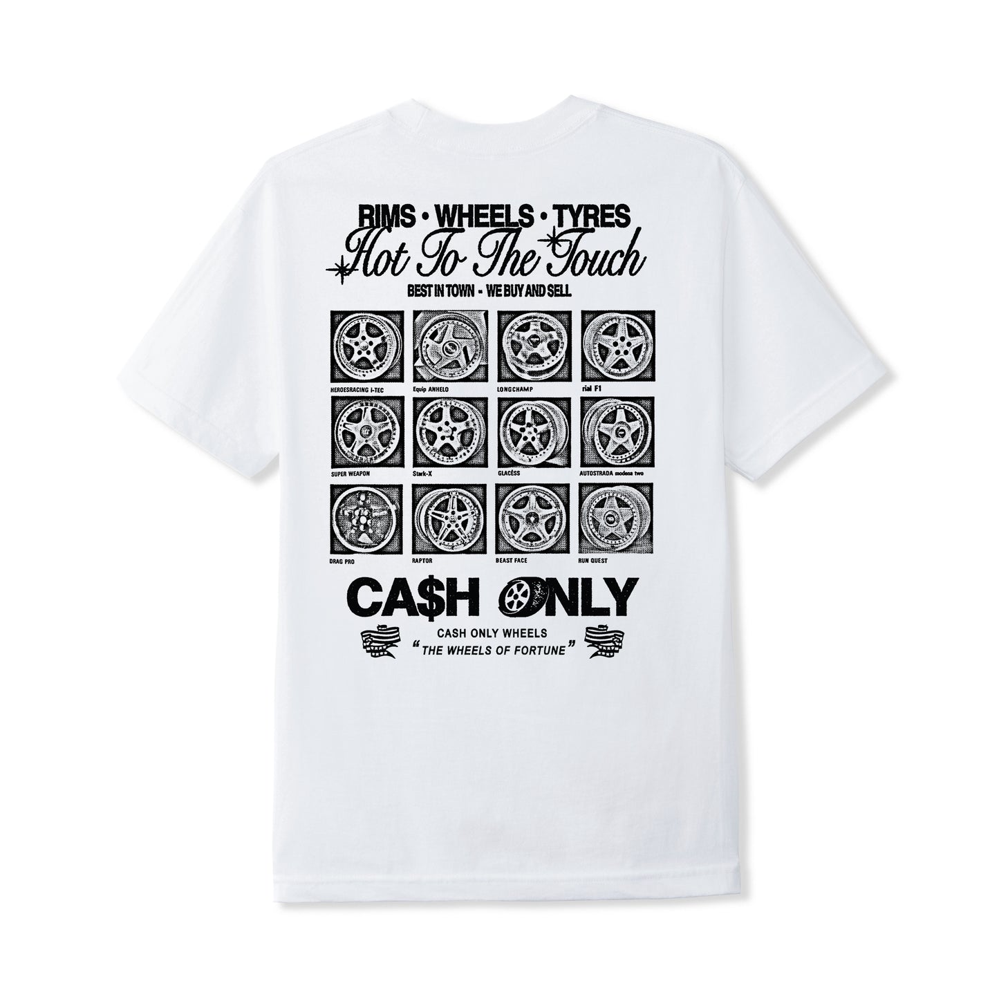 Cash Only Wheels T-Shirt White