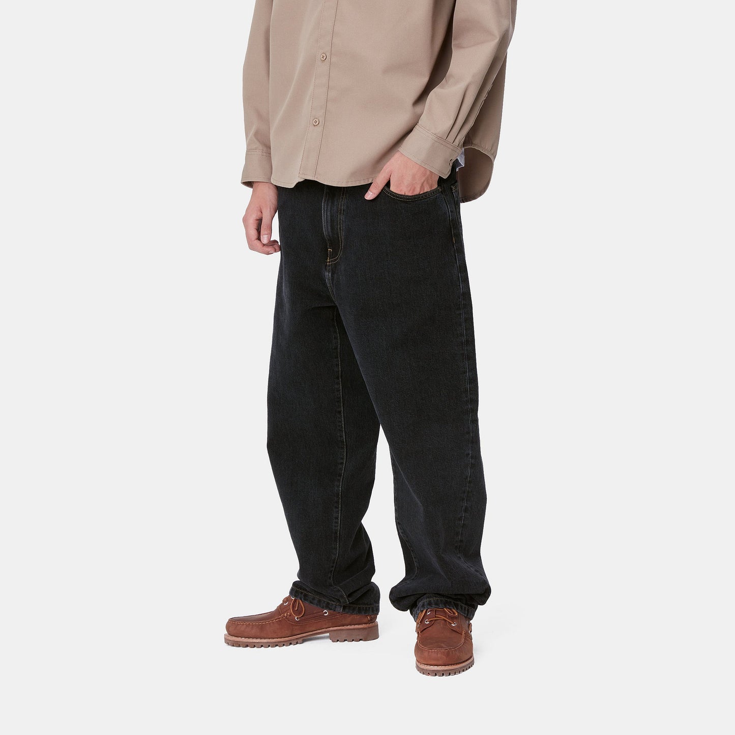 Carhartt WIP Aaron Pant Black Stone Washed