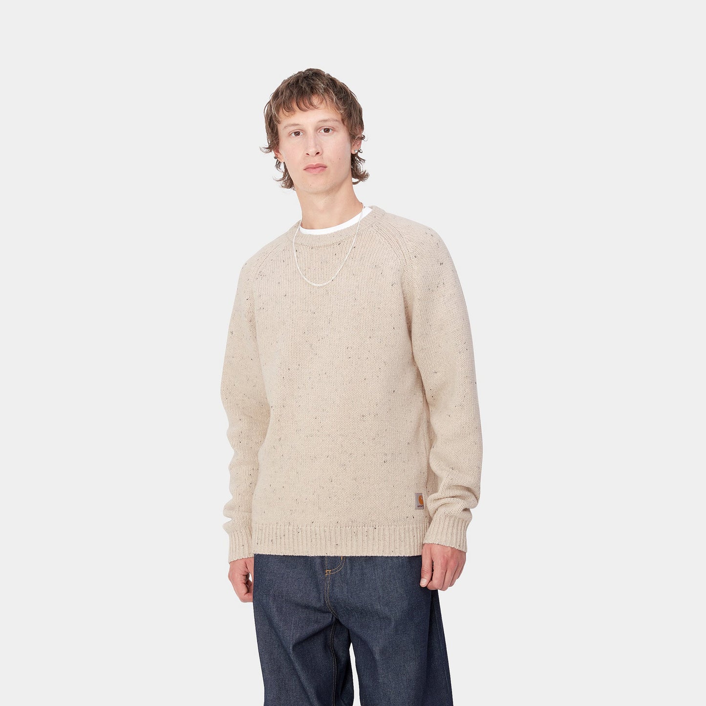 Carhartt WIP Anglistic Sweater Speckled Moonbeam
