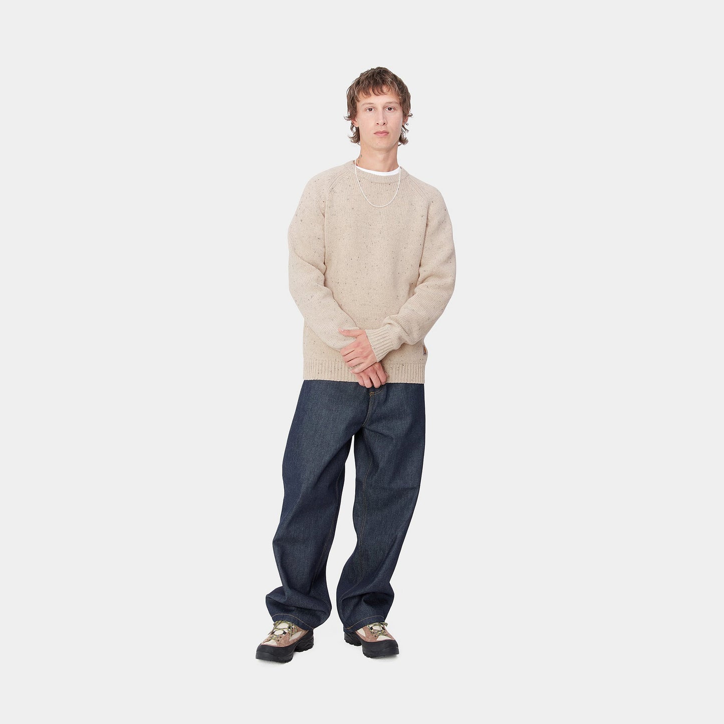 Carhartt WIP Anglistic Sweater Speckled Moonbeam