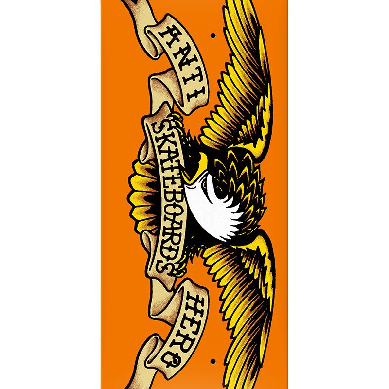 Anti Hero Team Classic Eagle Skateboard Deck Orange 9.0