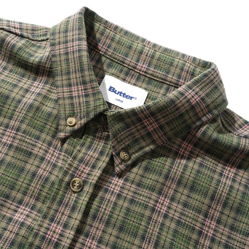 Butter Goods Connection Shirt Sage / Pink