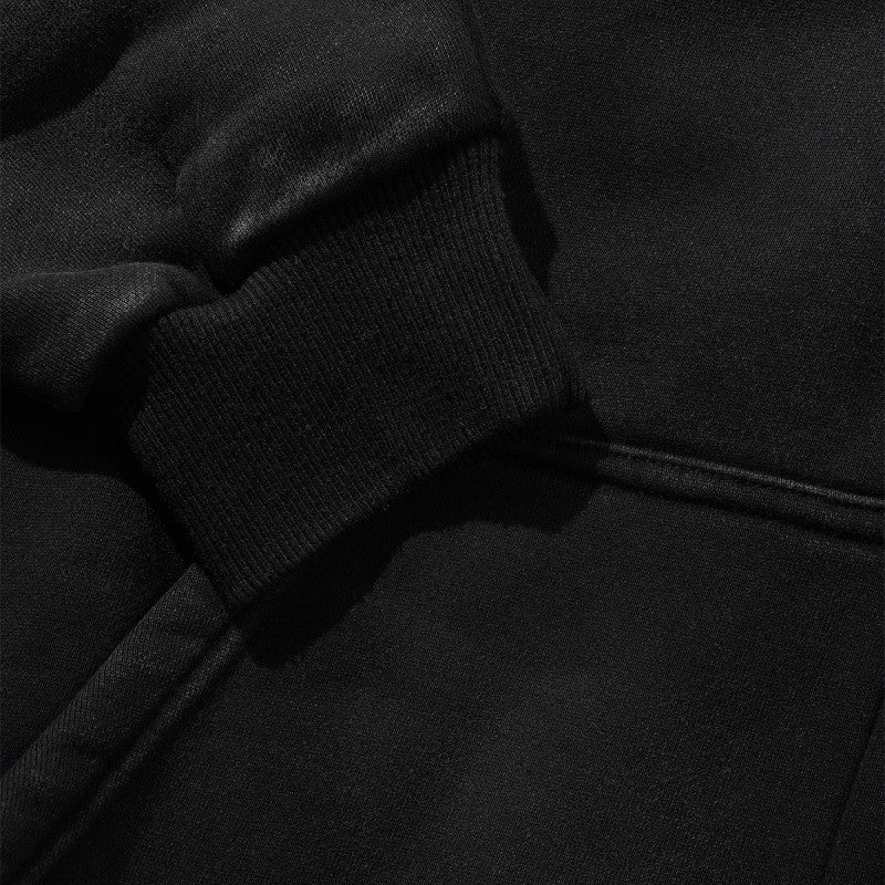 Butter Goods Encounter Zip-Thru Hooded Sweater Washed Black