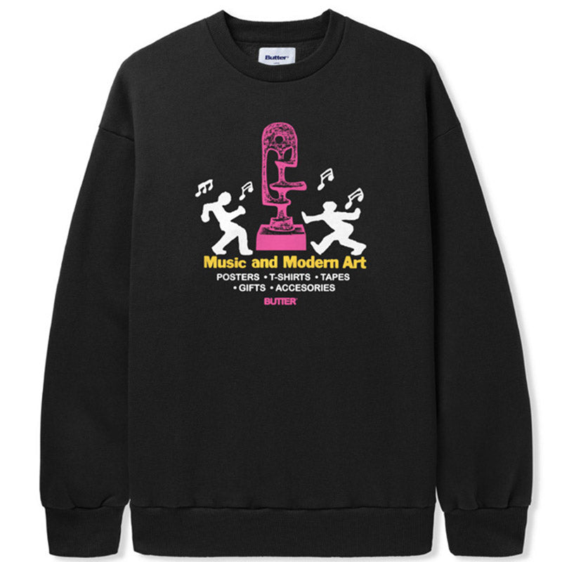 Butter Goods Gallery Crewneck Sweater Black