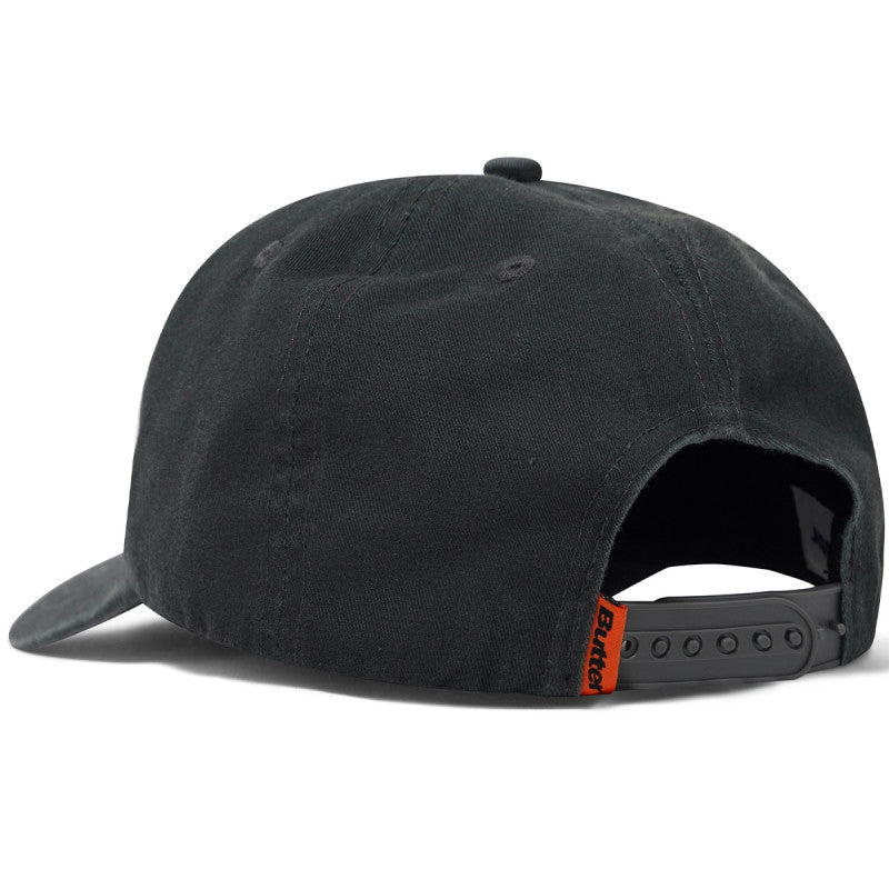 Butter Goods Scrawling 5 Panel Cap Washed Black