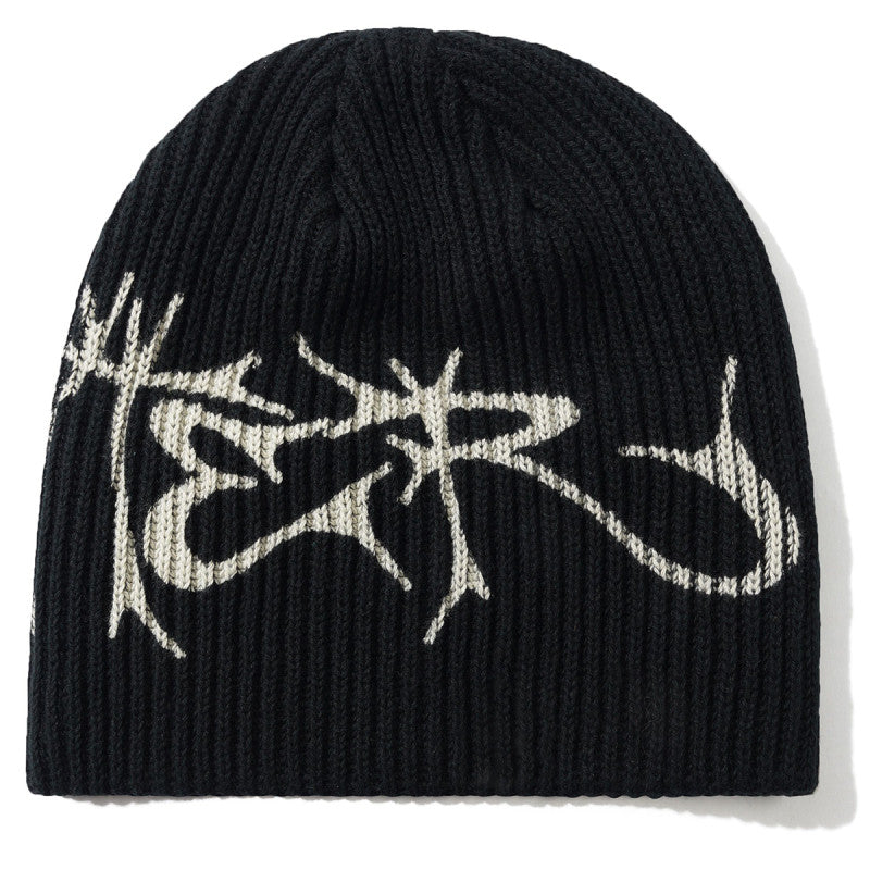 Butter Goods Scrawling Skully Beanie Black