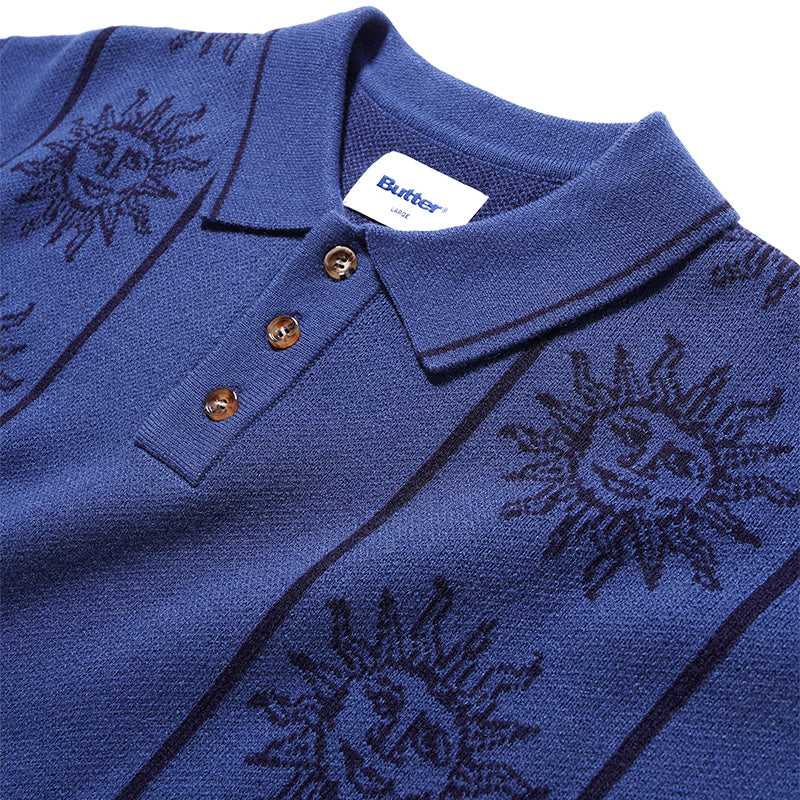 Butter Goods Solar Knit Shirt Harbour Blue