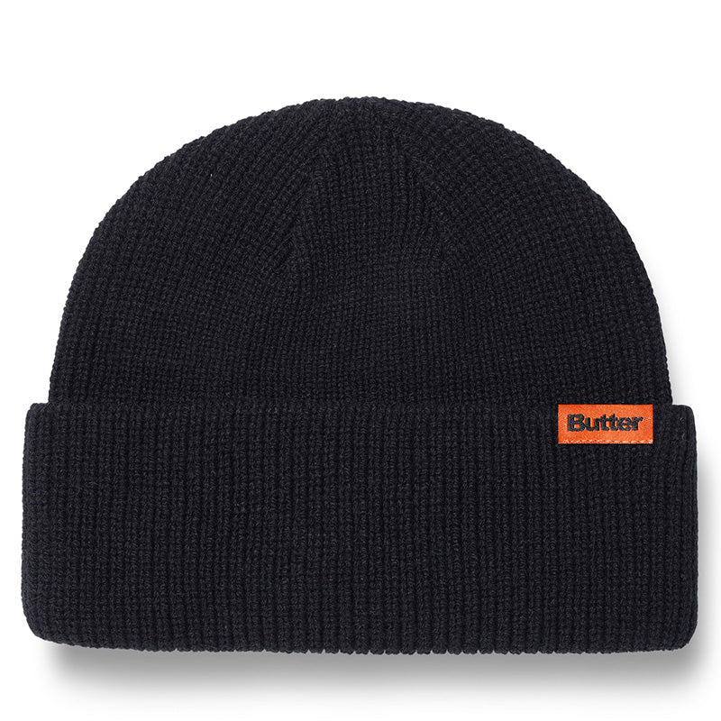 Butter Goods Tall Wharfie Beanie Black