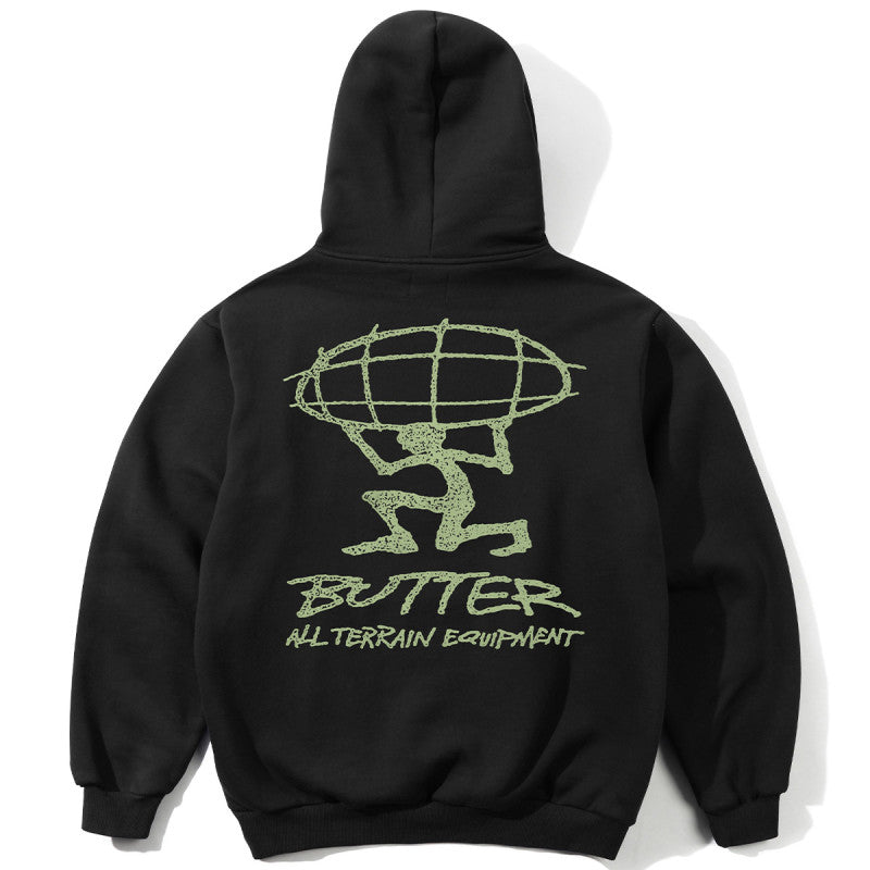 Butter Goods Terrain Hooded Sweater Black
