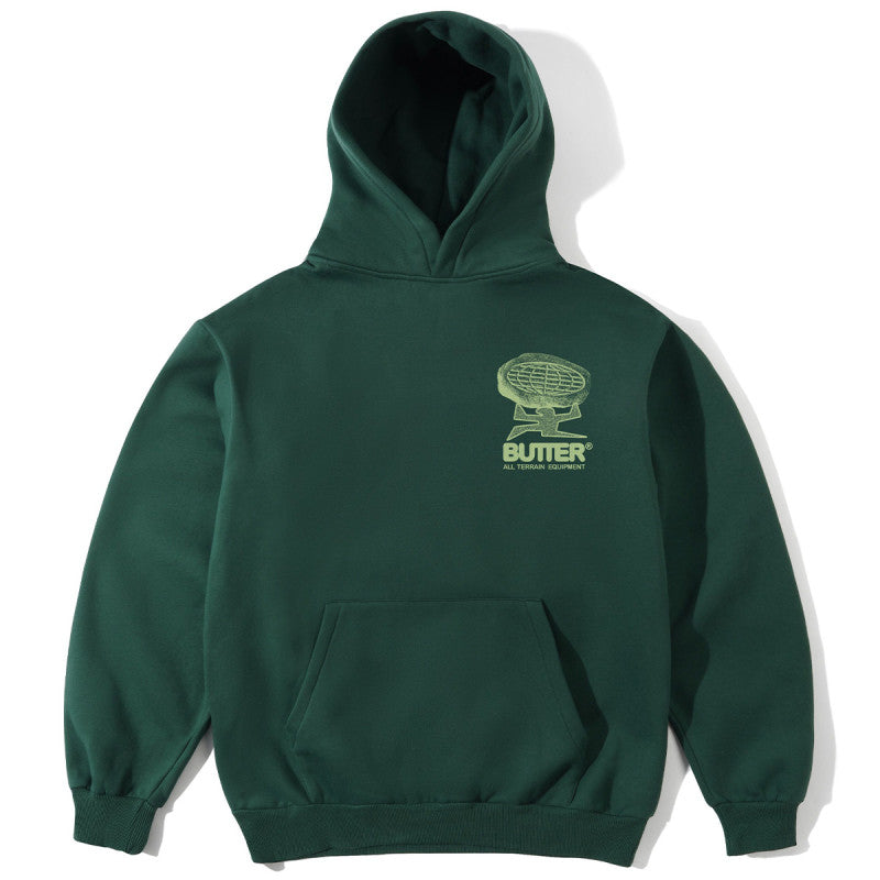 Butter Goods Terrain Pullover Hooded Sweater Bottle Green
