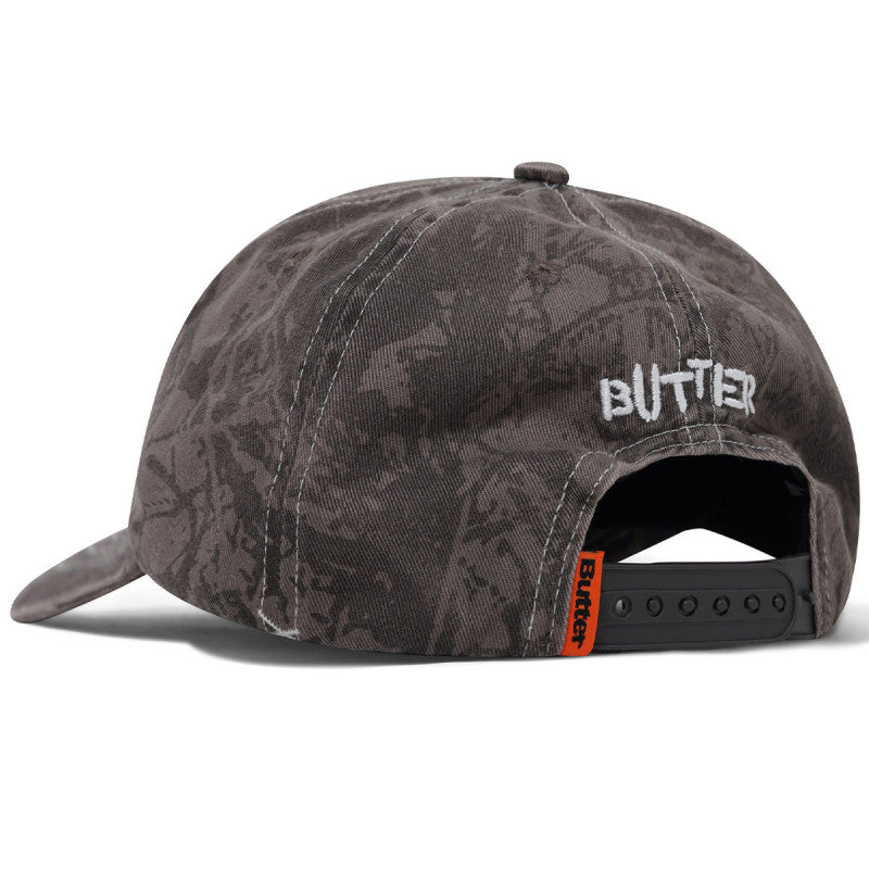 Butter Goods Woods Camo 6 Panel Cap Black