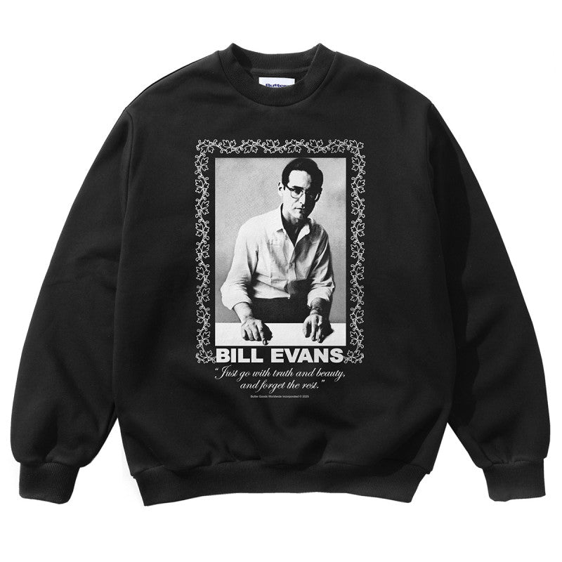 Butter Goods x Bill Evans Truth & Beauty Crewneck Sweater Washed Black