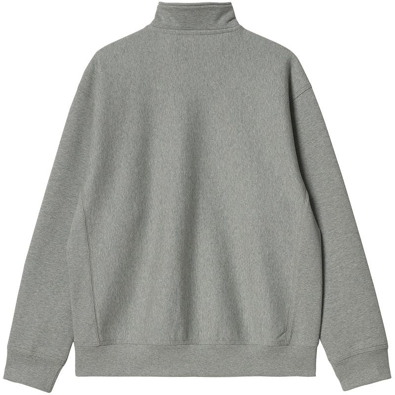 Carhartt WIP Half Zip American Script Sweater Grey Heather
