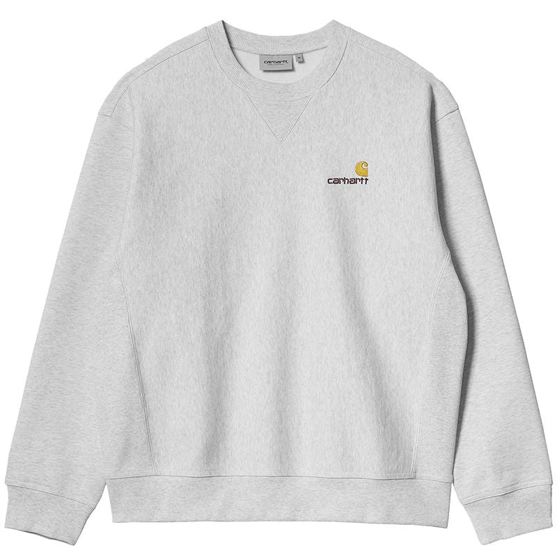 Carhartt WIP American Script Crewneck Sweater Ash Heather