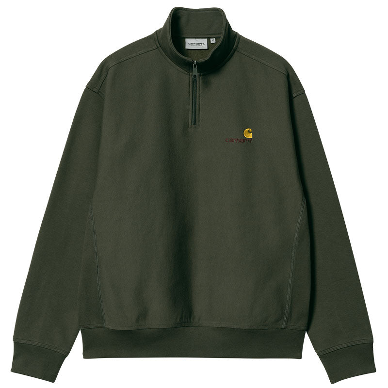 Carhartt WIP Half Zip American Script Sweater Plant