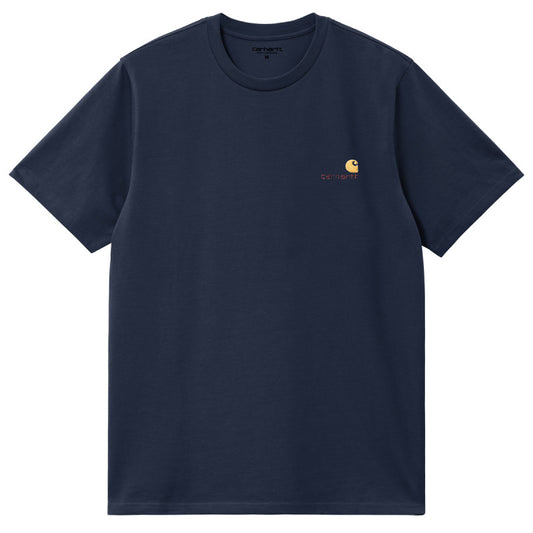 Carhartt WIP American Script T-Shirt Air Force Blue