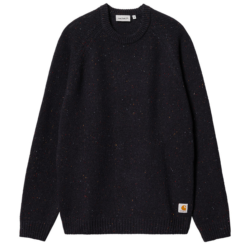 Carhartt WIP Anglistic Sweater Speckled Dark Navy