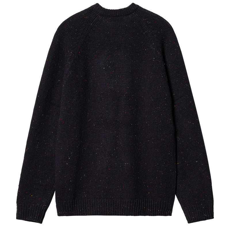 Carhartt WIP Anglistic Sweater Speckled Dark Navy