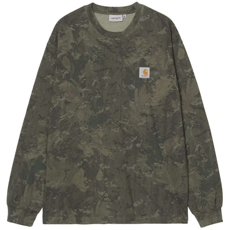 Carhartt WIP Camo Combi Longsleeve T-Shirt Camo Combi Green/Olive Garment Dyed