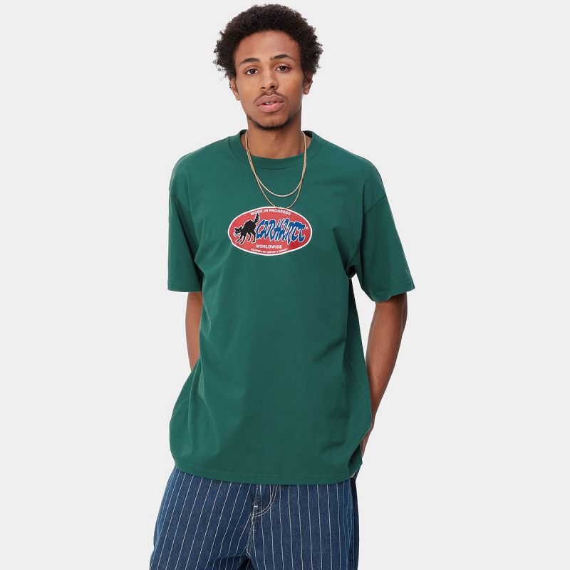 Carhartt WIP Cat Sticker T-Shirt Chervil