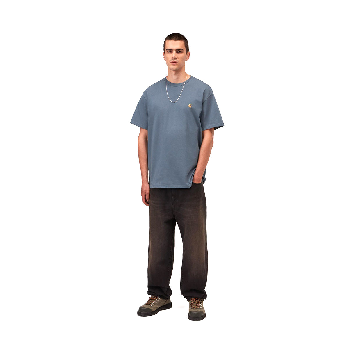 Carhartt WIP Chase T-Shirt Icesheet/Gold