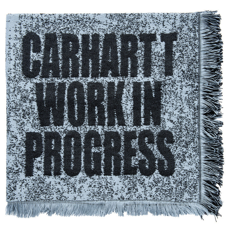 Carhartt WIP Chrysanthemum Woven Blanket Misty Sky/Black