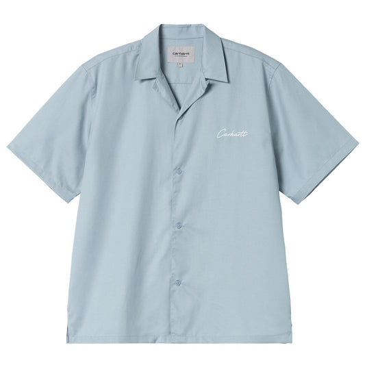 Carhartt WIP Delray Shirt Frosted Blue/White
