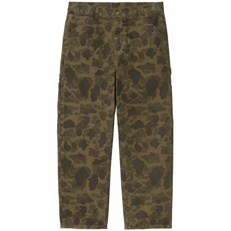 Carhartt WIP Duck Single Knee Pant Camo Duck Green/Office Green Garment Dyed