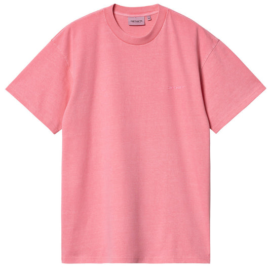 Carhartt WIP Duster Script T-Shirt Charm Pink Garment Dyed