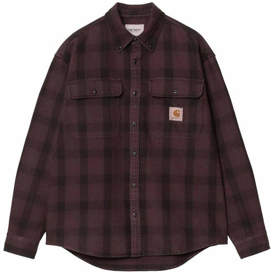 Carhartt WIP Edmands Longsleeve Shirt Edmands Check Natural/Palisander