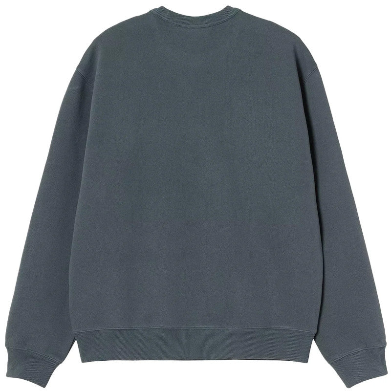 Carhartt WIP Faded Pond Corps Sweater Deep Night Heavy Stone Wash