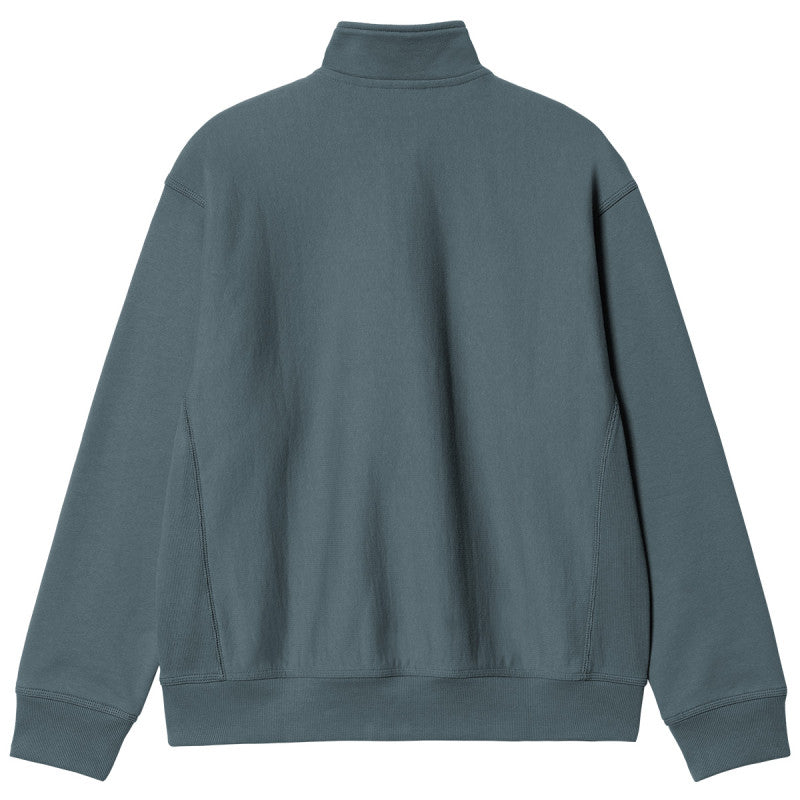 Carhartt WIP Half Zip American Script Sweater Office Blue