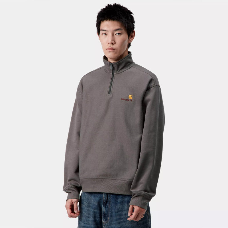 Carhartt WIP Half Zip American Script Sweater Porphyry