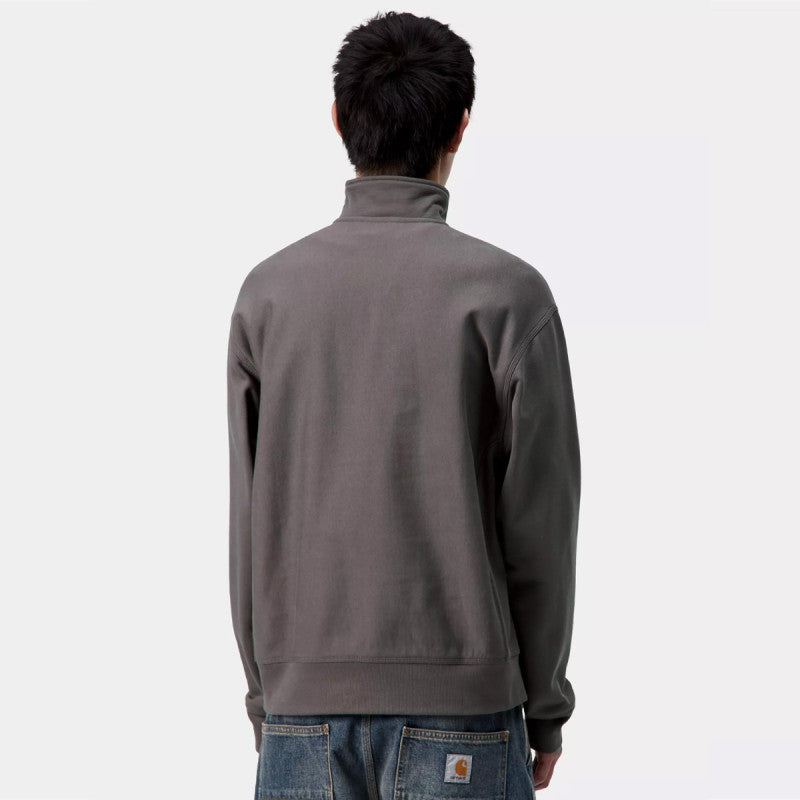 Carhartt WIP Half Zip American Script Sweater Porphyry