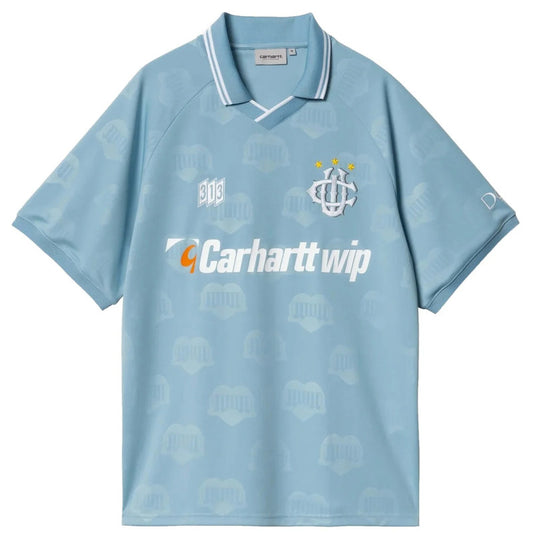 Carhartt WIP Hartt’s Football T-Shirt Heart Train Jacquard Bluebird