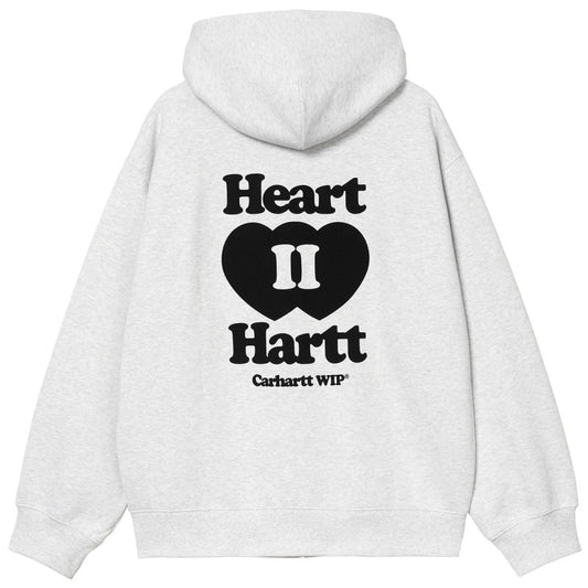 Carhartt WIP Heart II Hartt Hooded Sweater Jacket Ash Heather