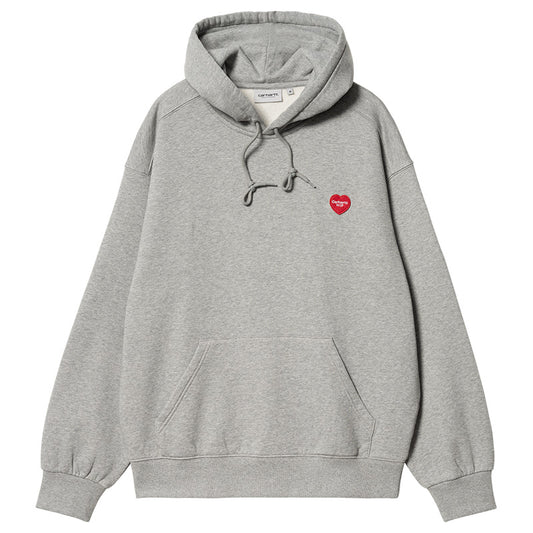 Carhartt WIP Heart Patch Hooded Sweater Grey Heather