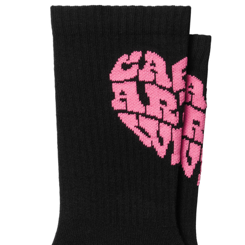Carhartt WIP Heartbreaker Socks Black/Lumo Pink