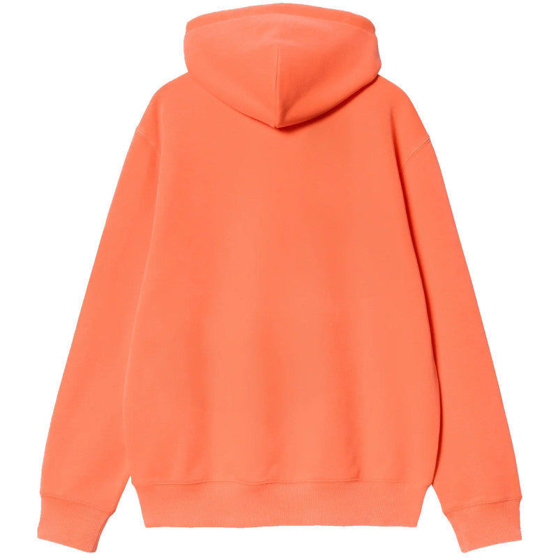 Carhartt WIP Industry Hooded Sweater Lumo Orange Garment Dyed