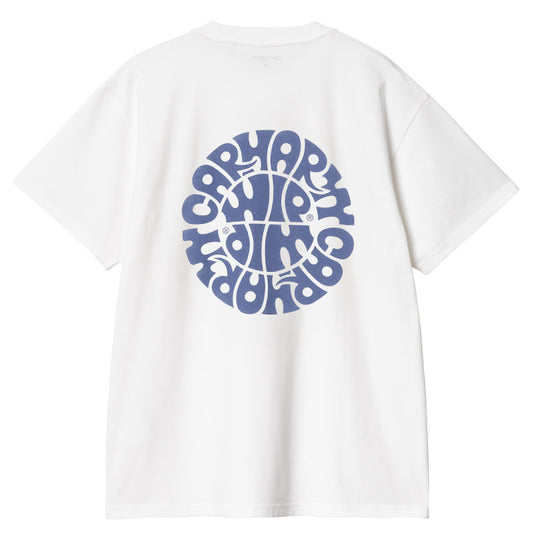 Carhartt WIP Jazzy T-Shirt White/Blue Iris