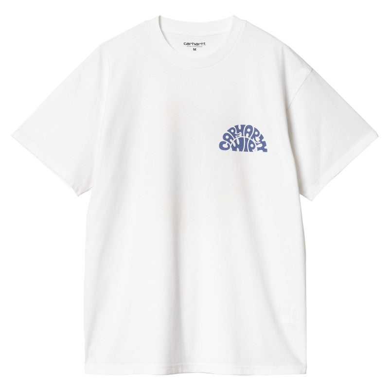 Carhartt WIP Jazzy T-Shirt White/Blue Iris