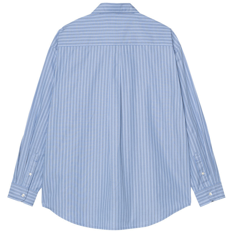 Carhartt WIP Keene Longsleeve Shirt Keene Stripe Curacao