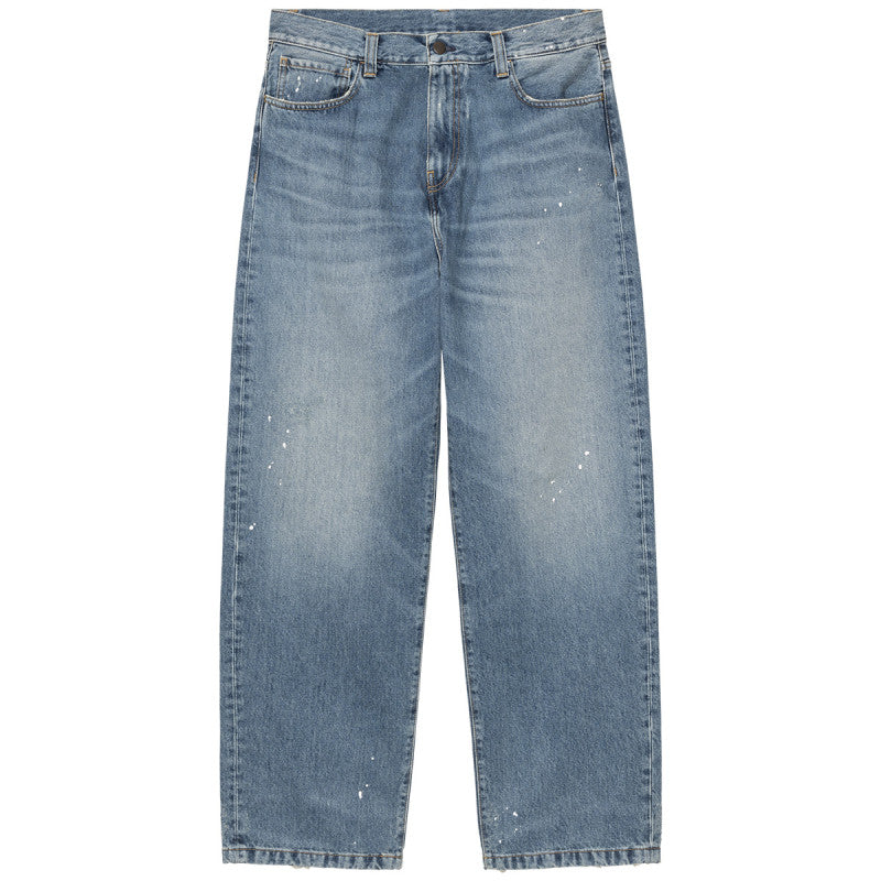 Carhartt WIP Landon Pant Blue Destroy Wash Splatter