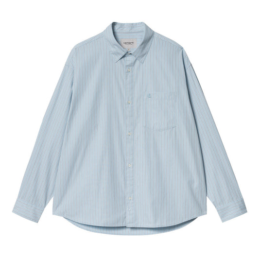 Carhartt WIP Longsleeve Notus Shirt Bova Stripe Bluebird
