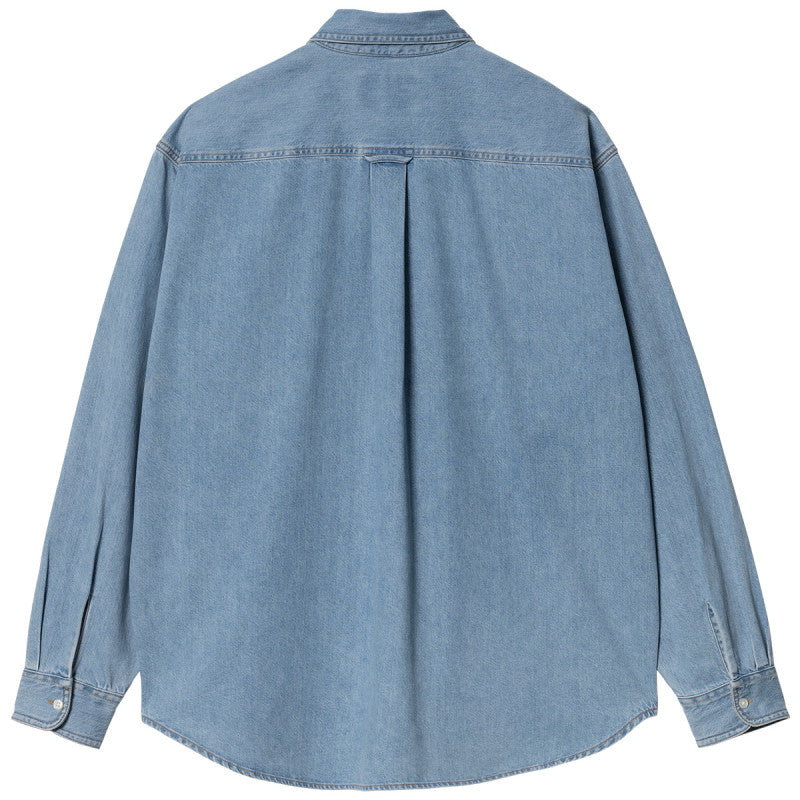 Carhartt WIP Lucas Longsleeve Shirt Blue Bleached