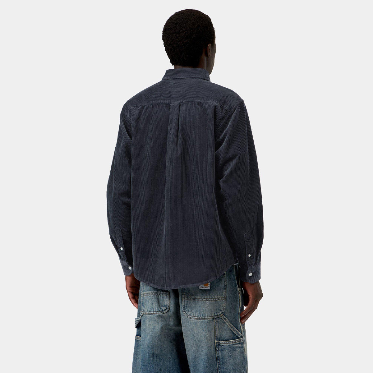 Carhartt WIP Madison Cord Longsleeve Shirt Dark Navy