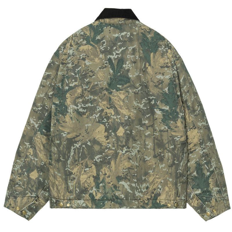 Carhartt WIP OG Detroit Jacket Camo Combi Green/Black Stone Washed