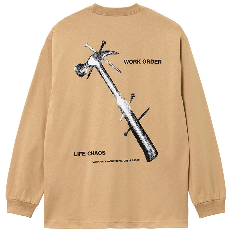 Carhartt WIP Reverse Hammer Longsleeve T-Shirt Dusty H Brown