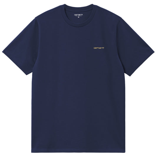 Carhartt WIP Script Embroidery T-Shirt Ink/Air Yellow