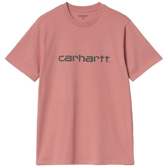 Carhartt WIP Script T-Shirt Dusty Rose/Sycamore Tree